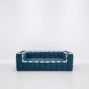 Sofá Seccional de Lujo Moderno Estilo Chesterfield con Tapicería Suave y Diseño de Borde de Burbujas para Centro Comercial, Hotel, Villa, Entrada y Sala de Estar - Product Image 5