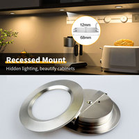 Luminaire LED encastré ultra-plat 12V 3W 14mm pour étagère domestique et cuisine, trou de 55mm