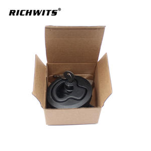 Cerradura de Plástico Negra para Interiores de Autocaravanas, Cerradura de Pestillo Plano Tipo Tirador, Cerradura de Puerta con Botón, Cerradura Plana Redonda Integrada - Product Image 3