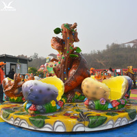 Manège pour enfants personnalisé en acier et fibre de verre en forme de dinosaure pour attraction extérieure, équipement de grand parc d'attractions