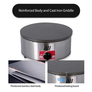 <span class=keywords><strong>Machine</strong></span> à crêpes au <span class=keywords><strong>gaz</strong></span> commerciale XEOLEO, plaque en fonte, antiadhésive, facile à nettoyer, corps en acier inoxydable - Product Image 5