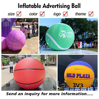 Grande sphère publicitaire gonflable personnalisée pour la promotion d'événements sportifs, affichage extérieur (football, basketball, volleyball)