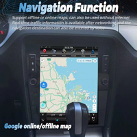 Head Unit Layar Sentuh Vertikal 12,1 inci untuk Ford Mustang 2008-2014 Android 14 2Din Wireless CarPlay Android Auto GPS Video Player