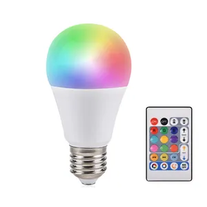 Two Years Warranty Dimmable E27 LED RGB Bulb A60 24 Keys Infrared Remote Control CCT Adjustable Smart LED Light Bulb