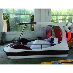 Barco de lazer de luxo com pedal FRP para 4 pessoas, venda quente de fábrica na China, barco de lazer com pedal para venda