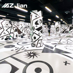 Esperienza Immersiva con Effetto Visivo <span class=keywords><strong>3D</strong></span>, Pavimentazione in PVC Personalizzata, <span class=keywords><strong>Pavimento</strong></span> in Vinile Impermeabile per Parchi a Tema e Centri VR - Product Image 1