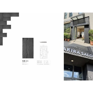 Carreaux muraux gris modernes et simples, ultra-fins, en <span class=keywords><strong>pierre</strong></span> PU légère, pour murs extérieurs de villa, 1200x600mm, grande taille, utilisation intérieure et extérieure - Product Image 4