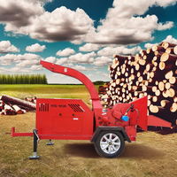 Broyeur de branches industriel mobile 38.8HP broyeur de bois professionnel à moteur diesel