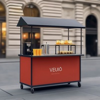 Chariot de vente mobile personnalisable en usine, stand de marché extérieur, comptoir de caisse, bar pour café, thé au lait, kiosque de rue