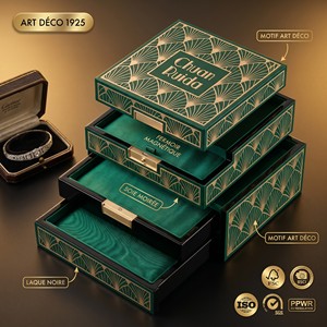 Cajas de Cartón Corrugado Rosa Desechables Ecológicas Personalizadas con Recubrimiento UV y Grabado en Relieve de 2 mm de Grosor - Tipo de Caja Marca CRD - Product Image 2