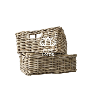 Modern Style Factory-Handwoven Rattan <b>Basket</b> Natural Material XL Size Eco-Friendly Multifunction Daily Use Bread Fruit - Product Image 2