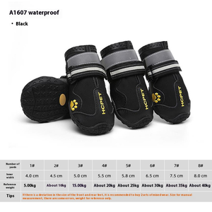 Grand moyen petit <span class=keywords><strong>chien</strong></span> chaussures de voyage protecteurs de <span class=keywords><strong>patte</strong></span> adaptés à la <span class=keywords><strong>neige</strong></span> chaude route pluvieuse marche en plein air semelles antidérapantes - Product Image 3