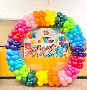 100 개 12 인치 라운드 헬륨 밝은 색상 풍선 무지개 라텍스 풍선 생일 아기 샤워 웨딩 파티 장식 - Product Image 3