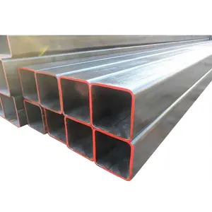 Hot dip galvanis pipa baja malleable industri mendukung tabung persegi tugas berat 50x50x1.55mm