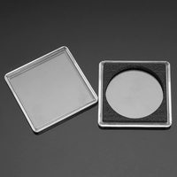 Capsules carrées pour pièces de monnaie 16mm-50mm Boîte à monnaie étui en plastique pour dalle Boîte de rangement protectrice Capsules acryliques carrées