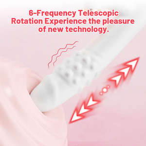 Вибратор-пуля с функцией вращения и телескопического удлинения для стимуляции точки G, с функцией всасывания и массажа клитора, для пар, оргазмических игрушек - Product Image 5