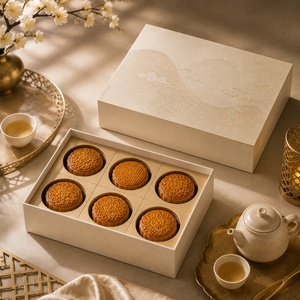 Caja <span class=keywords><strong>de</strong></span> Papel con Tapa y Bandeja <span class=keywords><strong>de</strong></span> 6 Divisiones <span class=keywords><strong>para</strong></span> Pasteles, Galletas y Bizcochos, Caja <span class=keywords><strong>de</strong></span> Papel <span class=keywords><strong>para</strong></span> Pastelería con 6 Compartimentos - Product Image 5