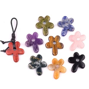 Natural Quartz Crystal Petal Beads Irregular Polished Stone Chips Handmade WUXIA Brand Women Jewelry Pendant <b>Key</b> Chain Making - Product Image 2