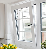 Fenêtre à battant horizontal en alliage d'aluminium avec double vitrage trempé, isolation thermique en acier inoxydable, design moderne pour cuisine