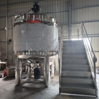 Homogénéisateur en acier inoxydable 1000L de qualité alimentaire, réacteur de mélange continu pour désinfectant pour les mains, détergent, shampoing, chauffage et mélange alimentaire