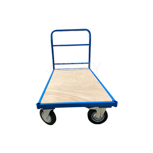 Carro de plataforma móvil para transporte Carro de mano de 300kg Carro de camión de plataforma de cubierta de madera con encuadernación de acero - Product Image 4