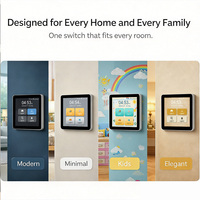 Oferta Especial: Interruptor Inteligente Tuya Wifi Zigbee Wifi Mesh de Pantalla Completa de 1/2/3/4 Botones para Cortinas y Luces, Compatible con Smart Living, Alexa y Google