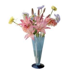 Jarrón de Vidrio de Colores Creativo para Decoración de Mesa de Comedor, Arreglos Florales, Jarrón Hidropónico, Centro de Mesa para Bodas - Product Image 6