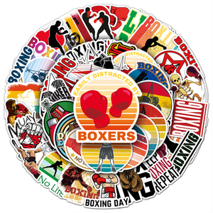 Pegatinas de Boxeo HOYO, 50 Piezas/Juego, Guantes de Boxeo, Golpe, KO, Potencia, Campeón, Cinturón, Calcomanías - Product Image 1