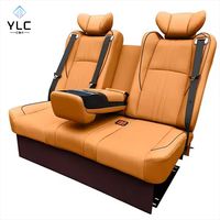 Canapé-lit de luxe pour voiture, utilisé pour la conversion de véhicule avec fonction coulissante et accoudoir central, sièges couchants pour bus