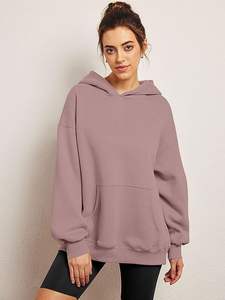 All'ingrosso felpe da donna oversize felpe in pile con Logo personalizzato Unisex felpa con tasche in pile vestiti invernali per le donne - Product Image 6