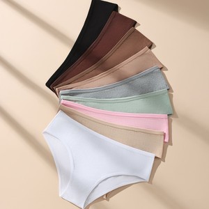 Culottes string taille basse en coton peigné antibactérien, couleur unie, grande taille pour femme, vente en gros - Product Image 3