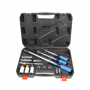 Jeu de clés dynamométriques 33 pièces, 1/2 pouce, en acier chrome-vanadium, avec coffret rigide, pour réparation automobile et domestique - Product Image 1