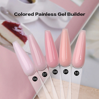 Gel Constructor de Uñas Vegano Sin Calor, Sin Dolor, Color Nude, Gel de Extensión de Uñas, Gel Cremoso Camuflaje Lechoso Ruso en Envase