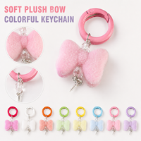 Porte-clés à pompon avec boucle à ressort, breloques en peluche mignonnes perlées pour boîte surprise, sangle de téléphone, pendentif de sac, cadeaux pour filles, étudiantes, amis, enfants