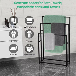 Porte-serviettes sur pied Porte-serviettes en <span class=keywords><strong>acier</strong></span> inoxydable <span class=keywords><strong>Support</strong></span> pour <span class=keywords><strong>barre</strong></span> de bain Porte-serviettes de bain compressé - Product Image 6