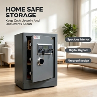 Coffre-fort ignifuge personnalisé JYB-OEM 60 cm avec clavier numérique électronique et double serrure à clé, armoire de sécurité en acier pour bureau