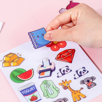 Cartes mémoire cognitives pour bébés, activités d'apprentissage préscolaires et maternelles avec autocollants, livre de peinture magique à l'eau éducatif