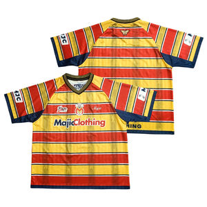 Custom Classic <b>Striped</b> Polyester Soccer Jersey Sublimation Print Embroidered Logo Breathable Club <b>Men's</b> Soccer <b>Shirt</b> - Product Image 1