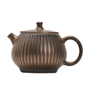 Gilded Kung Fu Teapot Small Ceramic Single-Serving With Filter Heat Resistant For Home Office <b>Tea</b> Room - Product Image 5