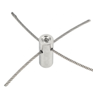 Moyeux à pince croisée plantes grimpantes 316 pince à câble en acier inoxydable système mural vert treillis de câble <span class=keywords><strong>pour</strong></span> câble 1/8'' - Product Image 1