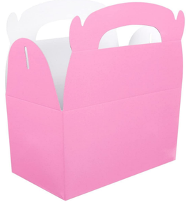 Pieghevole rosa festa di compleanno doccia Bottino confezione Regalo gable scatole per goodie/da sposa - Product Image 3