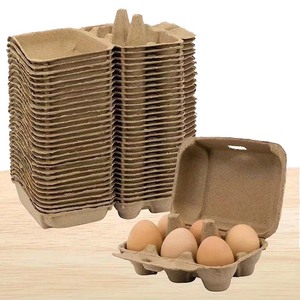 Môi Trường Phân Hủy Sinh Học Bột Giấy Chất Liệu 6/12/24/30 Tế Bào Trứng Chủ Bao Bì Lưu Trữ Container Khay Trứng Cho Nhà Bếp - Product Image 5