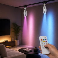 Ampoule LED RGBW de haute qualité, faisceau lumineux, E26, 4W, 120V, télécommande 2.4G, base rotative, lampe à changement de couleur pour la maison