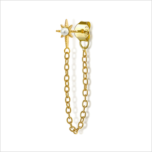 Aretes de Perlas Octogonales de Lujo con Baño de Oro de 18K, Tendencia 2023, Gran Venta - Product Image 1