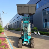 EV-08 0,8-Tonnen Batteriebetriebener Elektrischer Mini-Radlader 4WD Knickgelenkter Typ für Landwirtschaft Bau Garten Hof Materialtransport