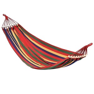 Hamaca de Lona Reforzada con Barra de Equilibrio de Madera de 50 cm, Antideslizante, para Exteriores, Interiores, Camping y Ocio - Product Image 2