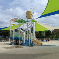Équipements de parcs aquatiques sur le thème de la forêt en acier inoxydable, maison aquatique, jeux d'eau interactifs pour enfants, zone de jeux aquatiques et parcs aquatiques