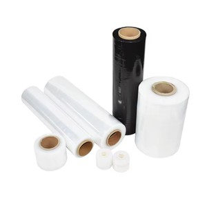 Stretch Film Roll With Handle 20 Mic 1000 ft Industrial Strength Mini <b>Clear</b> Stretch <b>Wrap</b> Film for Pallet <b>Wrap</b> - Product Image 2