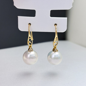Accessoires en argent S925 pour la création de bijoux, plateau vide avec perles rondes de 7 à 15 mm, boucles d'oreilles tendance 22279 - Product Image 1