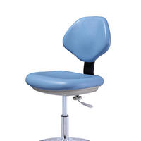 Chaise d'assistant médical rotative et mobile, tabouret de dentiste réglable avec support dorsal